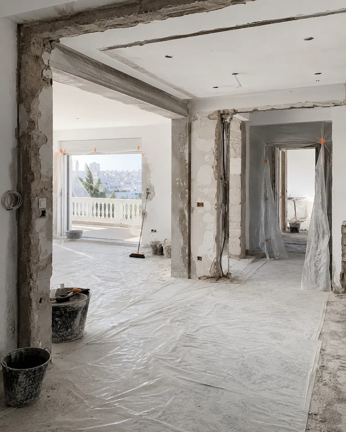 Phase de dépose lors d'une rénovation d'appartement.