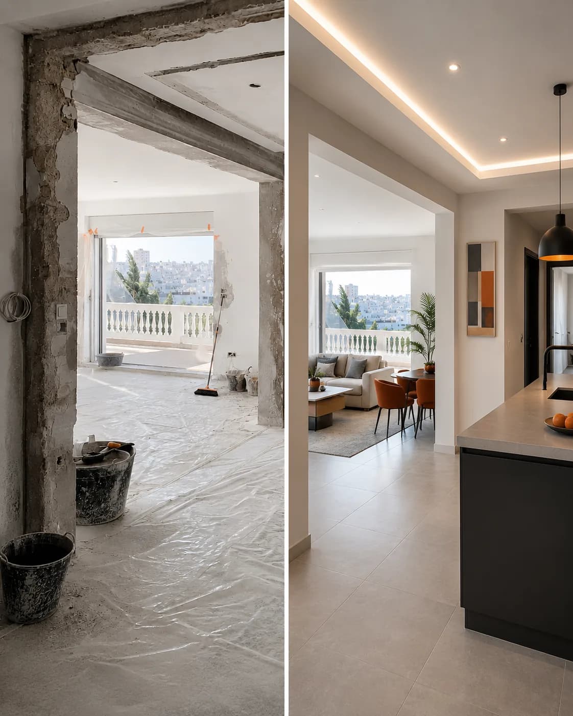 Appartement entièrement rénové, lumineux et moderne.